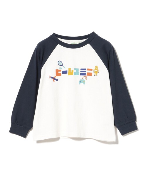 BEAMS mini（ビームスミニ）の「カタカナ ラグラン Tシャツ 2026FW (90～140cm)（Tシャツ/カットソー・キッズ・オフホワイト/ホワイト系その他5・100/90/140/110/120/130）」の18枚目の写真