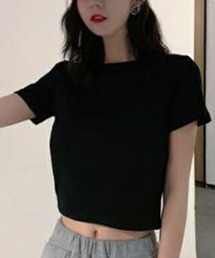 クロップド丈半袖Tシャツ