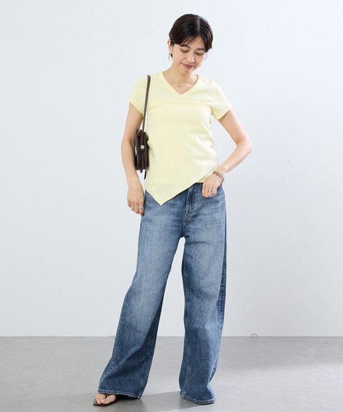 IENA(イエナ)の「《追加》YANUK/ヤヌーク 別注 MARY Baggy straight デニムパンツ(デニムパンツ・レディース・ブルー・22/23/24/25/26)」の2枚目の写真