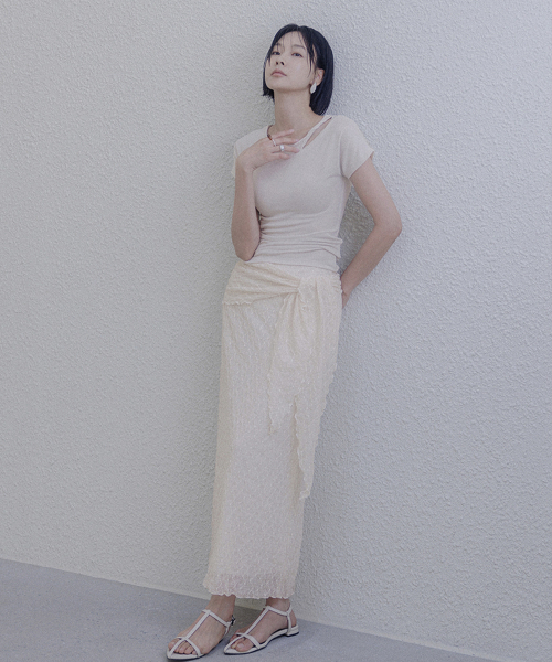 MEMUA（メムア）の「クレムスカーフセットスカート（スカート・レディース・ダークブラウン/アイボリー/オリーブ・SMALL/MEDIUM/LARGE）」の5枚目の写真