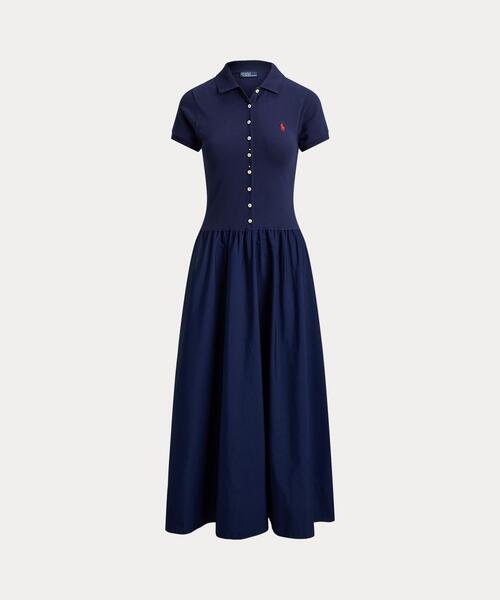 POLO RALPH LAUREN(ポロ ラルフ ローレン)の「ハイブリッド メッシュ ポロボディス ドレス(ワンピース・レディース・ネイビー系1・S/M/XS)」の8枚目の写真