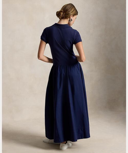 POLO RALPH LAUREN(ポロ ラルフ ローレン)の「ハイブリッド メッシュ ポロボディス ドレス(ワンピース・レディース・ネイビー系1・S/M/XS)」の7枚目の写真