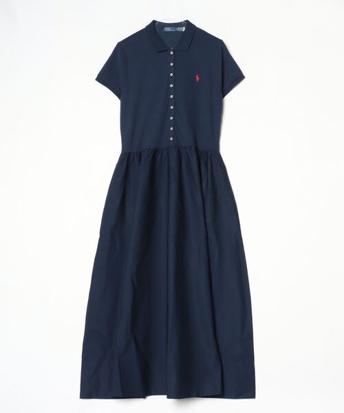 POLO RALPH LAUREN(ポロ ラルフ ローレン)の「ハイブリッド メッシュ ポロボディス ドレス(ワンピース・レディース・ネイビー系1・S/M/XS)」の5枚目の写真