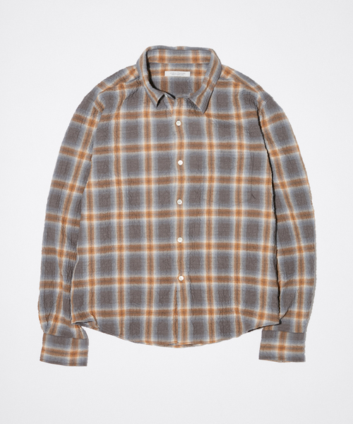 JOURNAL STANDARD(ジャーナルスタンダード)の「シャドー チェック アライン シャツ(シャツ/ブラウス・メンズ・ブルー系その他/ベージュ/ブラック・LARGE/MEDIUM)」の3枚目の写真