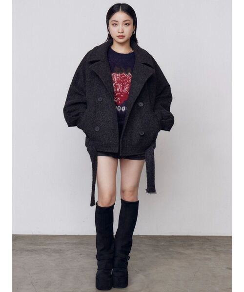 EMODA(エモダ)の「ストロベリージャガードニット(ニット/セーター・レディース・ネイビー・FREE)」の10枚目の写真