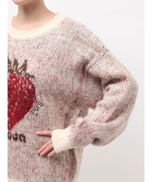 EMODA(エモダ)の「ストロベリージャガードニット(ニット/セーター・レディース・ネイビー・FREE)」の15枚目の写真