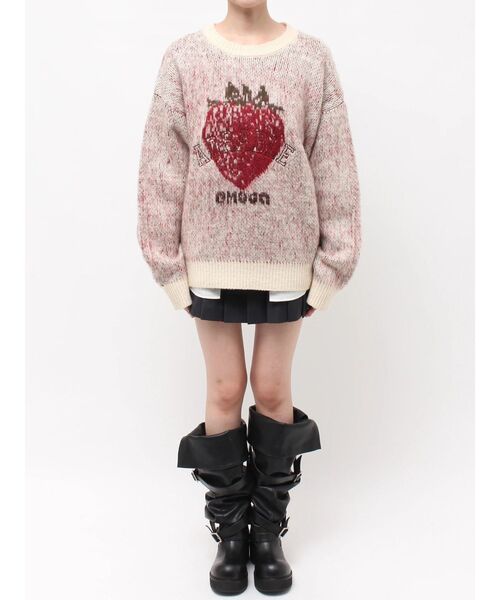 EMODA(エモダ)の「ストロベリージャガードニット(ニット/セーター・レディース・ネイビー・FREE)」の17枚目の写真