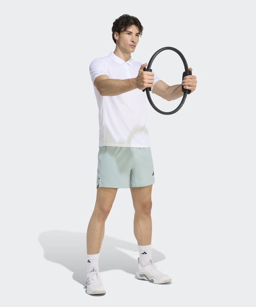 adidas（アディダス）の「ワークアウト エッセンシャル ベース ポロシャツ / アディダス adidas（ポロシャツ・メンズ・ホワイト・XX-LARGE/3XL/LARGE/MEDIUM/SMALL/X-LARGE）」の5枚目の写真