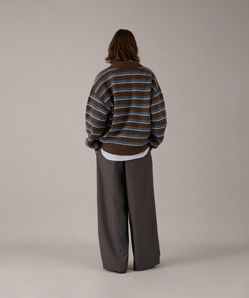 ONCILY(オンシェリー)の「CLASSIC ASSORT DESIGN KNIT POLO / クラシックアソートデザインニットポロ(ニット/セーター・メンズ・チャコールグレー/ベージュ/グレー系その他/ネイビー系1/ネイビー系/ネイビー/ブラウン系その他/レッド/グレー/ブラウン/アイボリー・SMALL/MEDIUM/LARGE)」の20枚目の写真