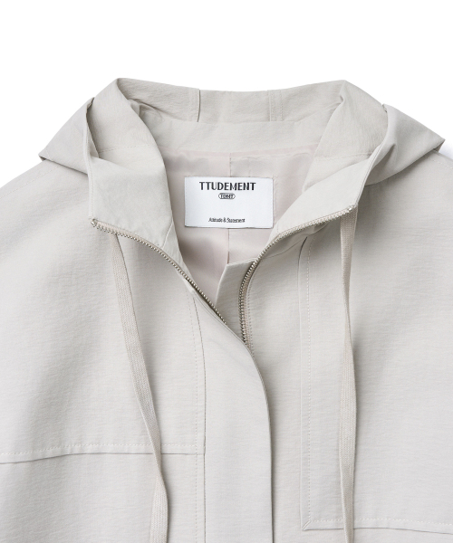 TTUDEMENT(トュードメント)の「HOODED HALF TRENCH_GREY(トレンチコート・レディース・その他・SMALL/MEDIUM)」の5枚目の写真