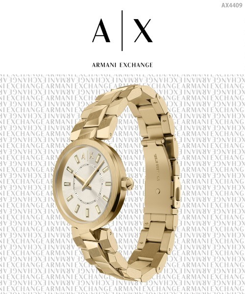 ARMANI EXCHANGE（アルマーニエクスチェンジ）の「アルマーニ・エクスチェンジ 腕時計 レディース アナログ ステンレス AX4409（アナログ腕時計・レディース・ゴールド・FREE）」の9枚目の写真