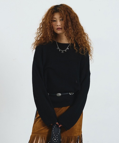 ROSE BUD(ローズバッド)の「SHEER KNIT PULLOVER(ニット/セーター・レディース・オフホワイト/グリーン/ブラック・ONE SIZE)」の19枚目の写真