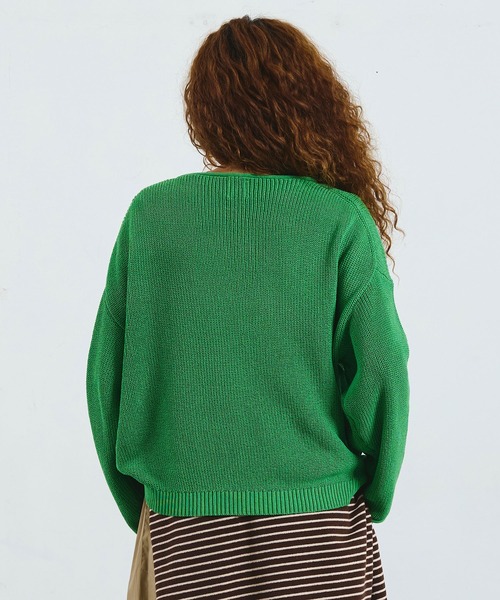 ROSE BUD(ローズバッド)の「SHEER KNIT PULLOVER(ニット/セーター・レディース・オフホワイト/グリーン/ブラック・ONE SIZE)」の6枚目の写真
