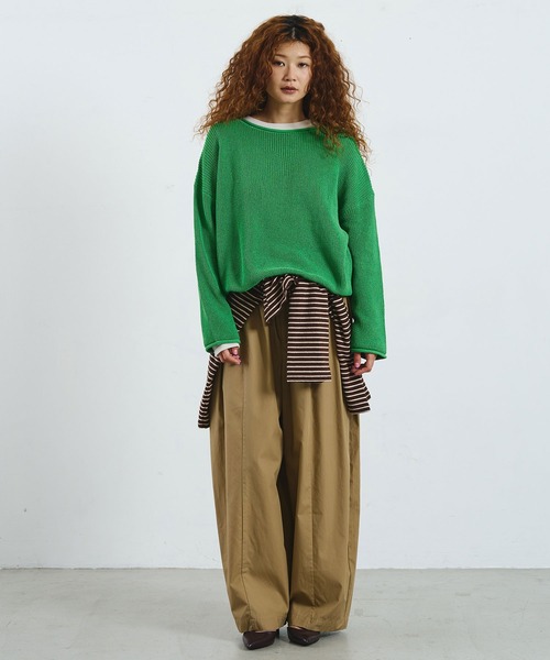 ROSE BUD(ローズバッド)の「SHEER KNIT PULLOVER(ニット/セーター・レディース・オフホワイト/グリーン/ブラック・ONE SIZE)」の7枚目の写真