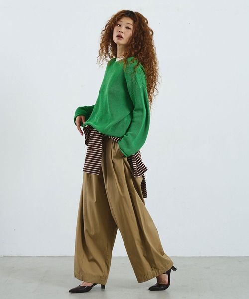 ROSE BUD(ローズバッド)の「SHEER KNIT PULLOVER(ニット/セーター・レディース・オフホワイト/グリーン/ブラック・ONE SIZE)」の8枚目の写真