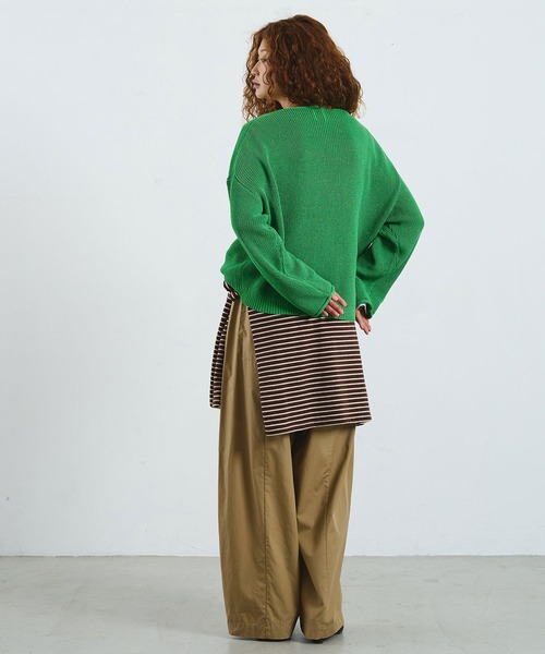 ROSE BUD(ローズバッド)の「SHEER KNIT PULLOVER(ニット/セーター・レディース・オフホワイト/グリーン/ブラック・ONE SIZE)」の9枚目の写真