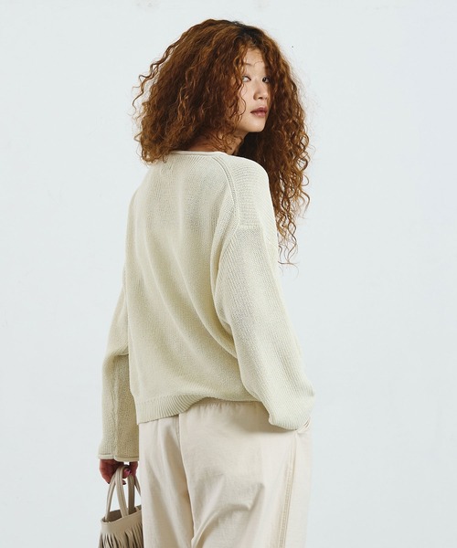 ROSE BUD(ローズバッド)の「SHEER KNIT PULLOVER(ニット/セーター・レディース・オフホワイト/グリーン/ブラック・ONE SIZE)」の12枚目の写真