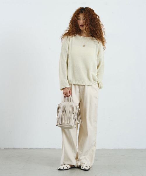 ROSE BUD(ローズバッド)の「SHEER KNIT PULLOVER(ニット/セーター・レディース・オフホワイト/グリーン/ブラック・ONE SIZE)」の13枚目の写真