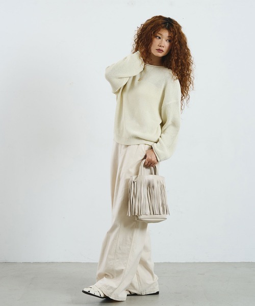 ROSE BUD(ローズバッド)の「SHEER KNIT PULLOVER(ニット/セーター・レディース・オフホワイト/グリーン/ブラック・ONE SIZE)」の14枚目の写真