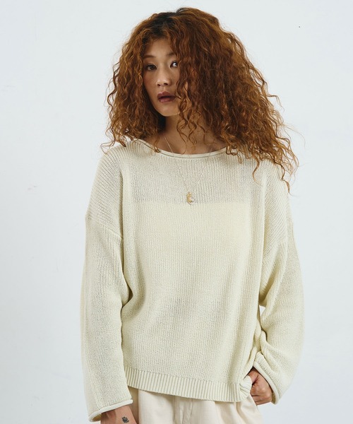 ROSE BUD(ローズバッド)の「SHEER KNIT PULLOVER(ニット/セーター・レディース・オフホワイト/グリーン/ブラック・ONE SIZE)」の16枚目の写真