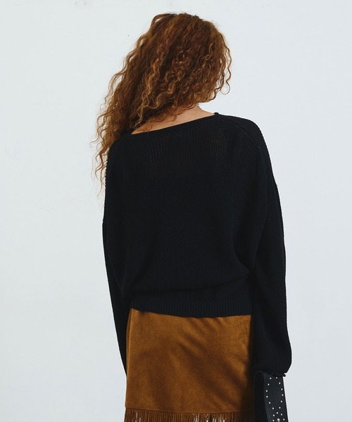 ROSE BUD(ローズバッド)の「SHEER KNIT PULLOVER(ニット/セーター・レディース・オフホワイト/グリーン/ブラック・ONE SIZE)」の21枚目の写真