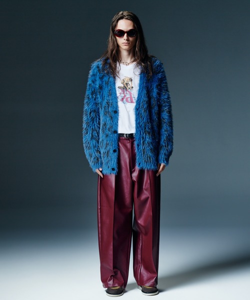 glamb(グラム)の「Shaggy Leopard Cardigan / シャギーレオパードカーディガン(カーディガン/ボレロ・メンズ・ブルー/グレー・S/M/L)」の8枚目の写真