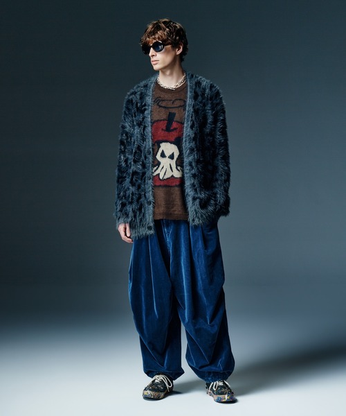 glamb(グラム)の「Shaggy Leopard Cardigan / シャギーレオパードカーディガン(カーディガン/ボレロ・メンズ・ブルー/グレー・S/M/L)」の11枚目の写真