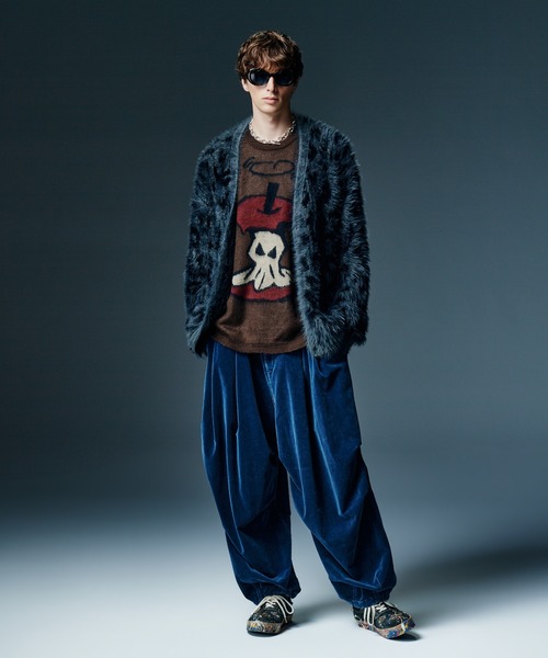 glamb(グラム)の「Shaggy Leopard Cardigan / シャギーレオパードカーディガン(カーディガン/ボレロ・メンズ・ブルー/グレー・S/M/L)」の12枚目の写真