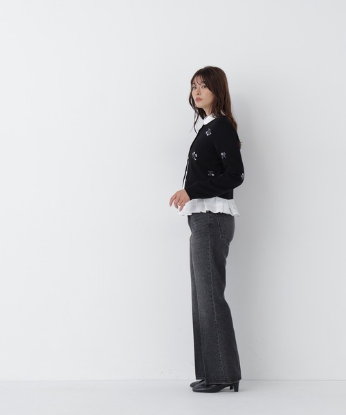 NATURAL BEAUTY BASIC(ナチュラルビューティーベーシック)の「フラワービーズカーディガン(カーディガン/ボレロ・レディース・チャコールグレー/ブラック/オフホワイト・FREE)」の16枚目の写真