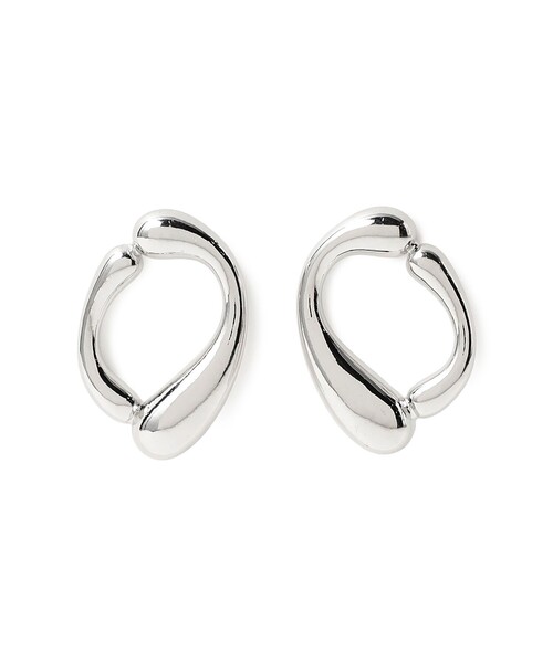 BEAMS HEART(ビームスハート)の「ニュアンス フープ ピアス(ピアス(両耳用)・レディース・シルバー/ゴールド・ONE SIZE)」の1枚目の写真