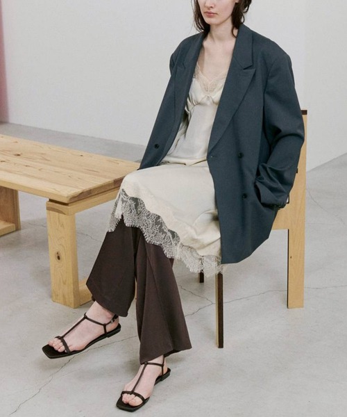 TODAYFUL（トゥデイフル）の「[TODAYFUL/トゥデイフル]Satin Lace Dress/サテンレースキャミワンピース（ワンピース・レディース・ブラック/ホワイト・36/38）」の5枚目の写真