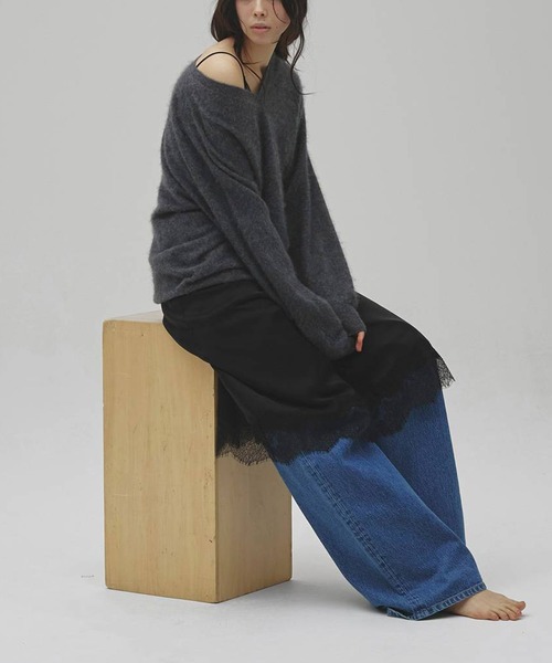 TODAYFUL（トゥデイフル）の「[TODAYFUL/トゥデイフル]Satin Lace Dress/サテンレースキャミワンピース（ワンピース・レディース・ブラック/ホワイト・36/38）」の8枚目の写真