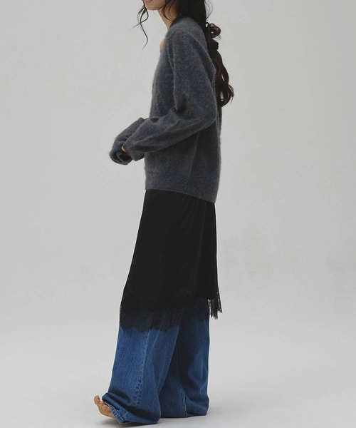 TODAYFUL（トゥデイフル）の「[TODAYFUL/トゥデイフル]Satin Lace Dress/サテンレースキャミワンピース（ワンピース・レディース・ブラック/ホワイト・36/38）」の9枚目の写真