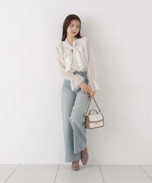 PROPORTION BODY DRESSING(プロポーションボディドレッシング)の「ビックリボンブラウス / 1216210903(シャツ/ブラウス・レディース・ホワイト系その他/ブラウン系その他/オフホワイト・MEDIUM/SMALL)」の21枚目の写真