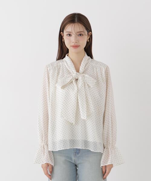 PROPORTION BODY DRESSING(プロポーションボディドレッシング)の「ビックリボンブラウス / 1216210903(シャツ/ブラウス・レディース・ホワイト系その他/ブラウン系その他/オフホワイト・MEDIUM/SMALL)」の17枚目の写真