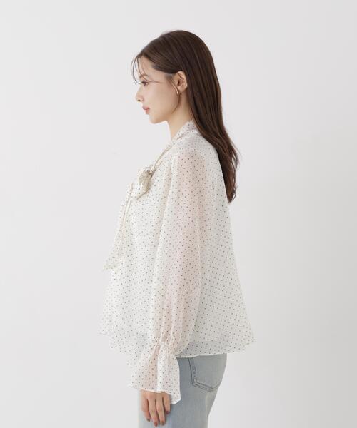 PROPORTION BODY DRESSING(プロポーションボディドレッシング)の「ビックリボンブラウス / 1216210903(シャツ/ブラウス・レディース・ホワイト系その他/ブラウン系その他/オフホワイト・MEDIUM/SMALL)」の16枚目の写真