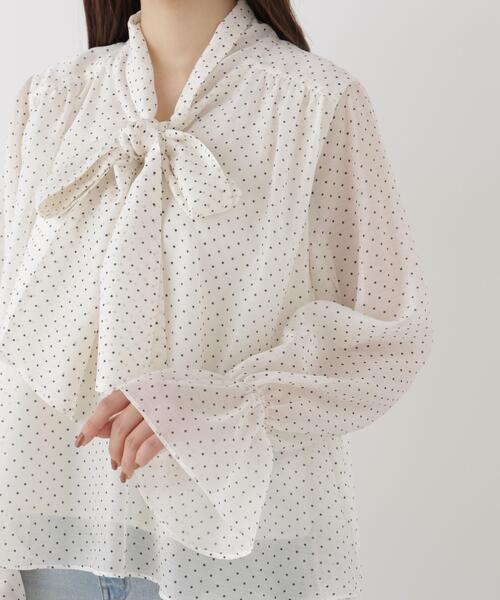 PROPORTION BODY DRESSING(プロポーションボディドレッシング)の「ビックリボンブラウス / 1216210903(シャツ/ブラウス・レディース・ホワイト系その他/ブラウン系その他/オフホワイト・MEDIUM/SMALL)」の13枚目の写真