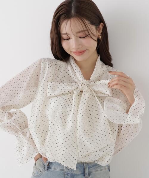 PROPORTION BODY DRESSING(プロポーションボディドレッシング)の「ビックリボンブラウス / 1216210903(シャツ/ブラウス・レディース・ホワイト系その他/ブラウン系その他/オフホワイト・MEDIUM/SMALL)」の10枚目の写真