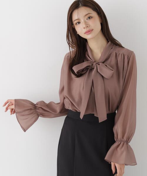 PROPORTION BODY DRESSING(プロポーションボディドレッシング)の「ビックリボンブラウス / 1216210903(シャツ/ブラウス・レディース・ホワイト系その他/ブラウン系その他/オフホワイト・MEDIUM/SMALL)」の9枚目の写真