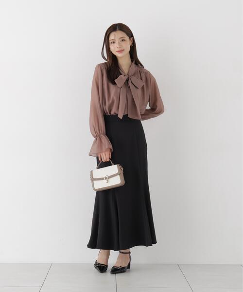 PROPORTION BODY DRESSING(プロポーションボディドレッシング)の「ビックリボンブラウス / 1216210903(シャツ/ブラウス・レディース・ホワイト系その他/ブラウン系その他/オフホワイト・MEDIUM/SMALL)」の6枚目の写真