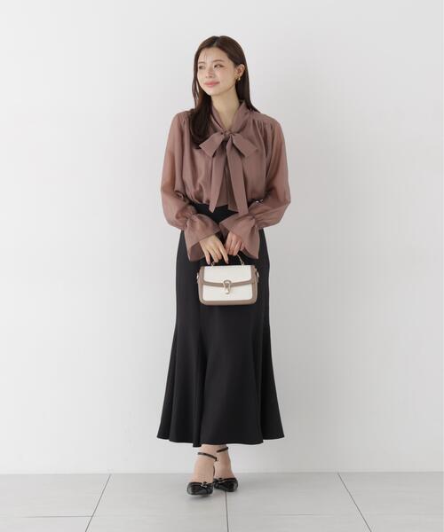 PROPORTION BODY DRESSING(プロポーションボディドレッシング)の「ビックリボンブラウス / 1216210903(シャツ/ブラウス・レディース・ホワイト系その他/ブラウン系その他/オフホワイト・MEDIUM/SMALL)」の7枚目の写真