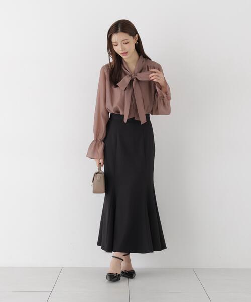 PROPORTION BODY DRESSING(プロポーションボディドレッシング)の「ビックリボンブラウス / 1216210903(シャツ/ブラウス・レディース・ホワイト系その他/ブラウン系その他/オフホワイト・MEDIUM/SMALL)」の8枚目の写真