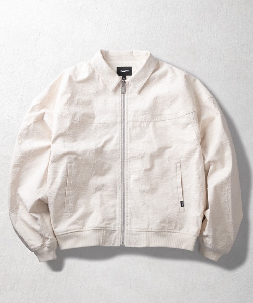 HUF(ハフ)の「89 OVAL BOMBER JACKET(ブルゾン・メンズ・ナチュラル/ネイビー・XL/L/M/S)」の1枚目の写真