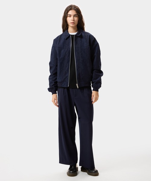HUF(ハフ)の「89 OVAL BOMBER JACKET(ブルゾン・メンズ・ナチュラル/ネイビー・XL/L/M/S)」の20枚目の写真