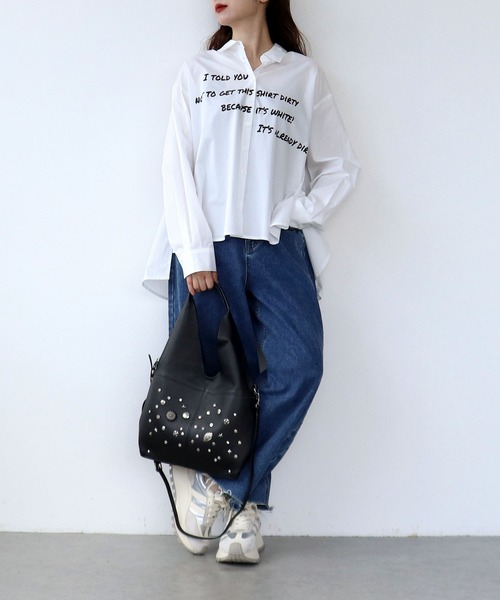 Cepica（セピカ）の「ロゴプリントアシメシャツ（シャツ/ブラウス・レディース・ホワイト・FREE）」の17枚目の写真