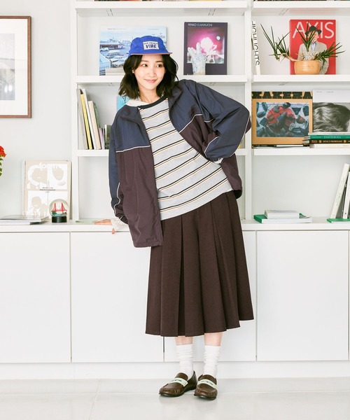 niko and...(ニコアンド)の「フロントプリーツハーフパンツ(その他パンツ・レディース・ブラウン/チャコール・MEDIUM/LARGE)」の13枚目の写真