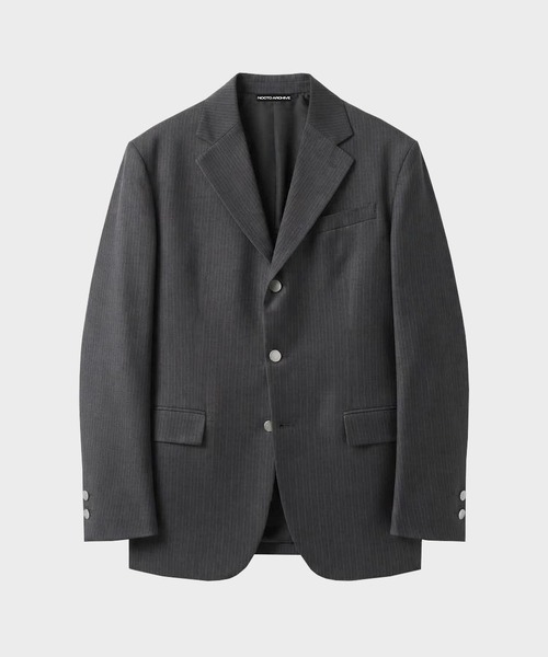 NOCTO ARCHIVE(ノクトアーカイブ)の「NOCTO ARCHIVE/ノクト アーカイブ Technical Studs Single Jacket(テーラードジャケット・メンズ・ブラック/グレー・LARGE/MEDIUM)」の2枚目の写真