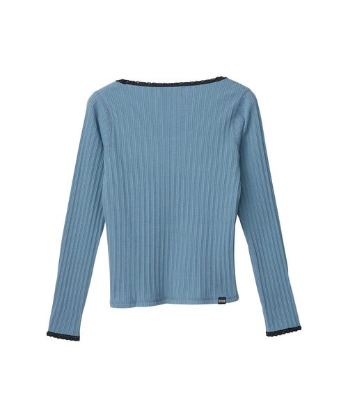 HYSTERIC GLAMOUR(ヒステリックグラマー)の「BUTTERFLY GIRL チビTシャツ(Tシャツ/カットソー・レディース・ブルー/パープル/ブラック・FREE)」の5枚目の写真