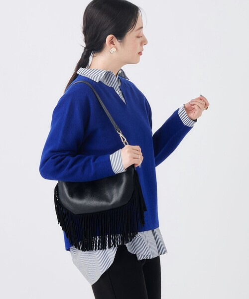 NOLLEY’S(ノーリーズ)の「ウォッシャブルカールカールキーネックプルオーバー(ニット/セーター・レディース・ピンク/オフホワイト/ネイビー/ロイヤルブルー・FREE)」の13枚目の写真