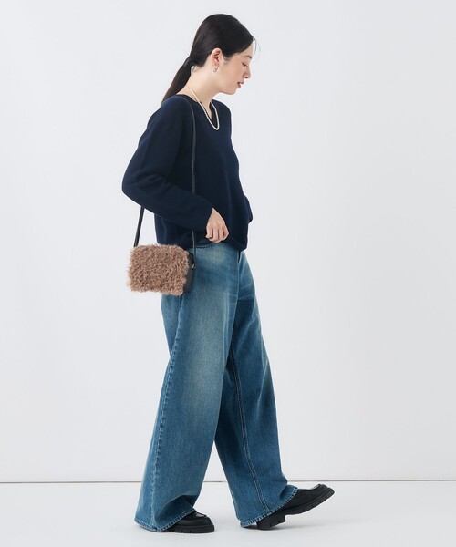 NOLLEY’S(ノーリーズ)の「ウォッシャブルカールカールキーネックプルオーバー(ニット/セーター・レディース・ピンク/オフホワイト/ネイビー/ロイヤルブルー・FREE)」の20枚目の写真